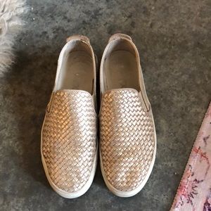 COPY - Gold slip on sneakers